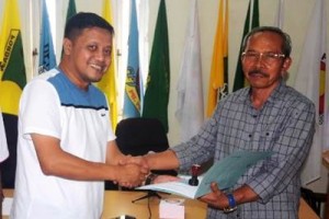 Serah terima Ketua Perbasi Kuningan.
